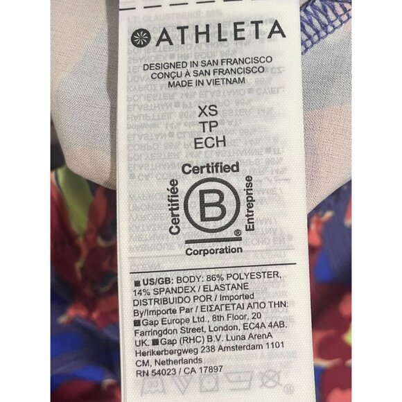 Athleta Womens Floral Print Drawstring Shorts XS Polyester/Spandex Blend Purple - Picture 7 of 14